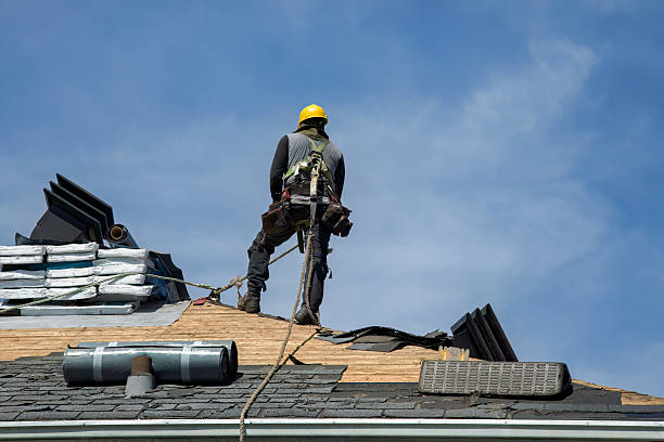 Professional Roof Replacement technician working in Glen, NH